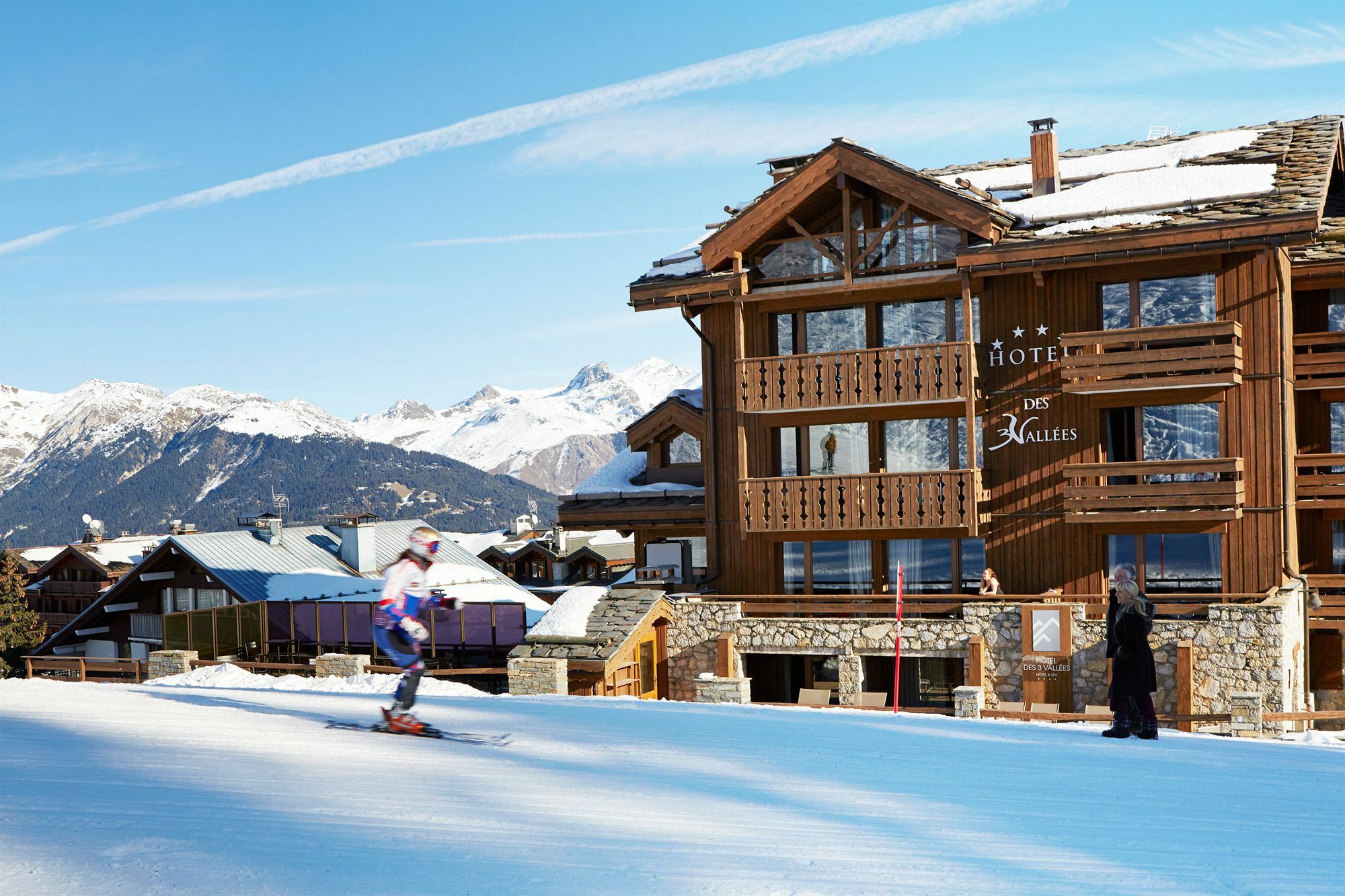 Hotel Des Trois Vallees Courchevel Bagian luar foto